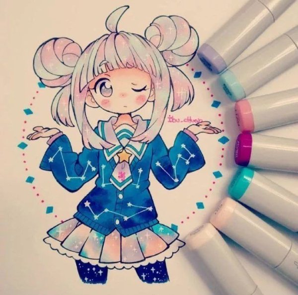 Аниме фломастерами