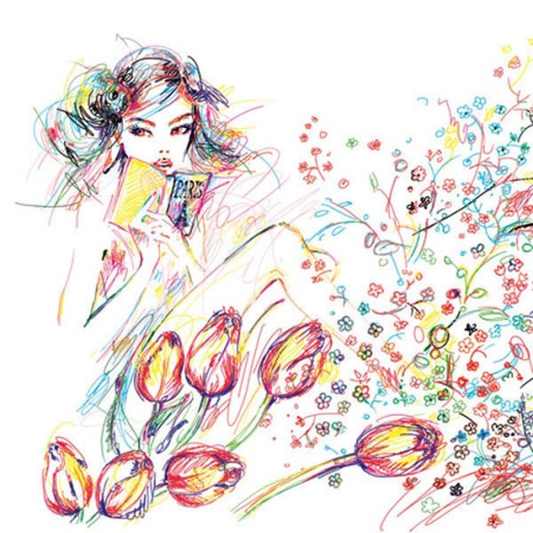 Девушка Весна рисунок