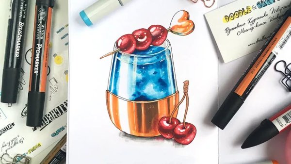 Рисунки маркерами для скетчинга