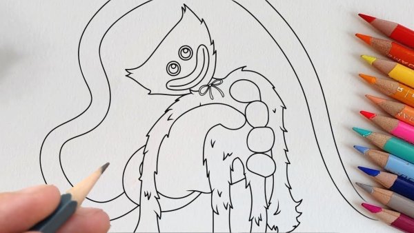 Как нарисовать Хагги Вагги из Poppy Playtime