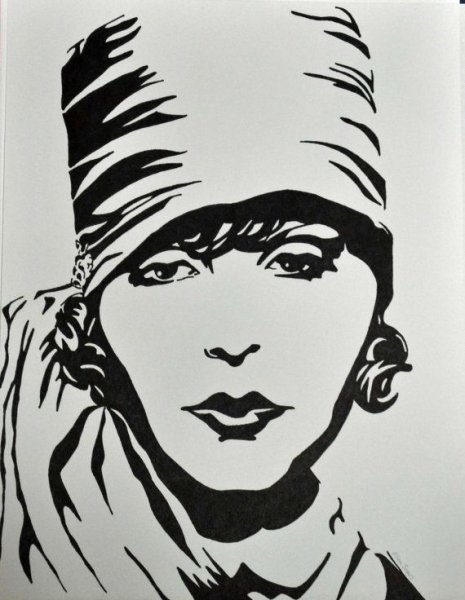 Графика маркером черным