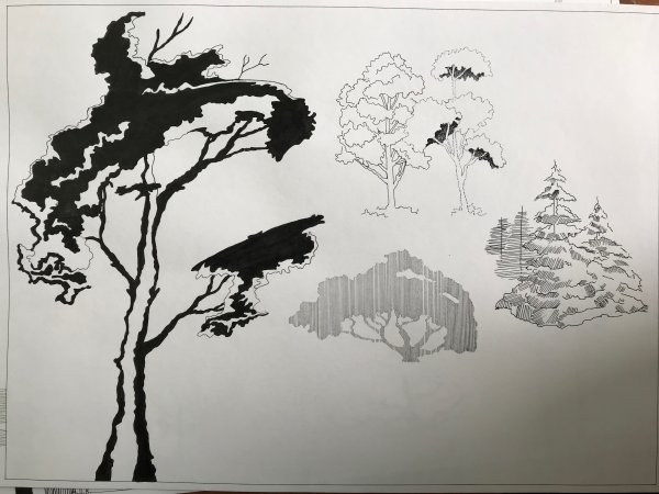 Дерево маркерами