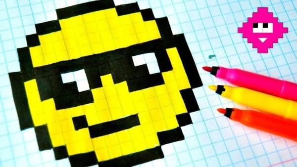 Рисунки по клеточкам смайлики