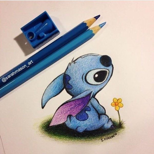 Мультяшки цветными карандашами