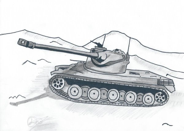 Танк картинки для срисовки