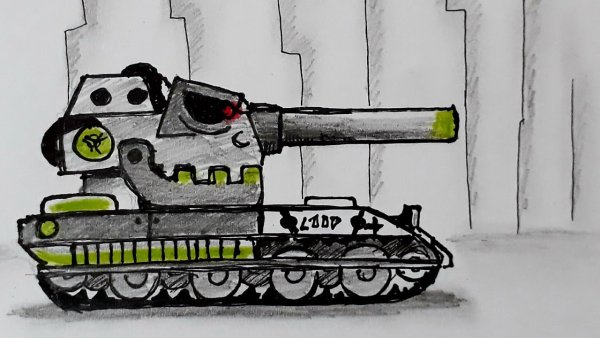 Танк фломастерами