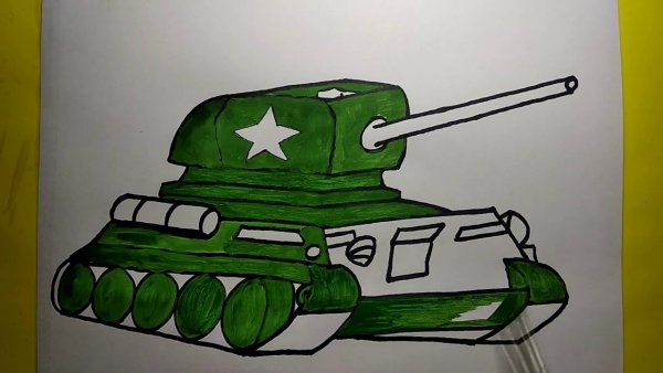 Рисунок танка для срисовки