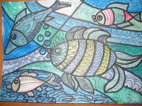 Графика фломастерами для детей