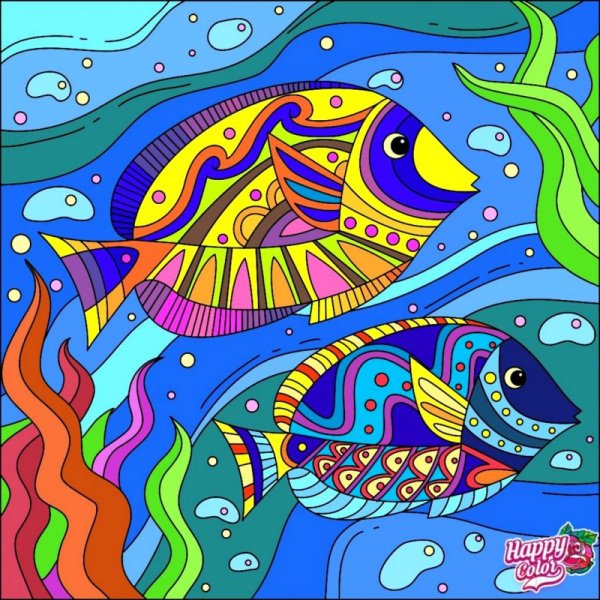 Декоративное рисование рыбки