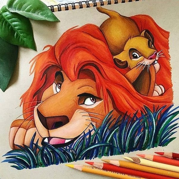 Скетчинг Король Лев