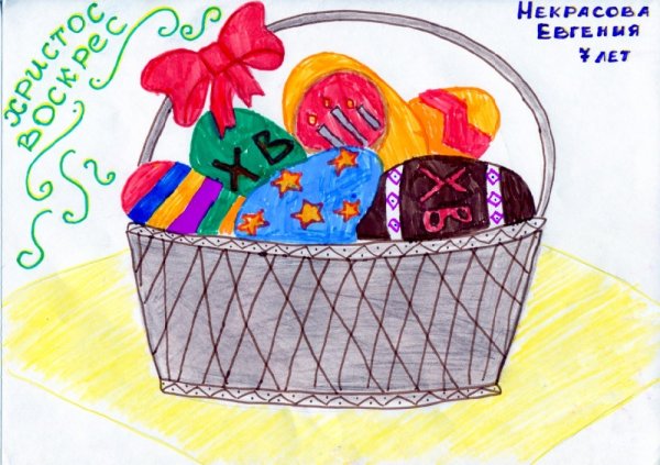 Подарок на Пасху рисунок