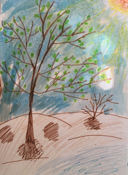 Креативное рисование Весна