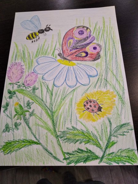 Рисунок на тему Весна фломастерами