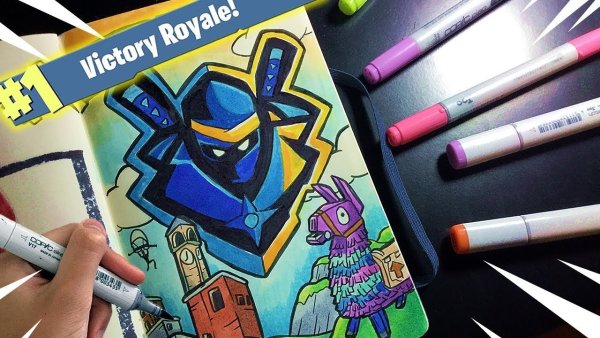 Рисунки Fortnite фломастерами
