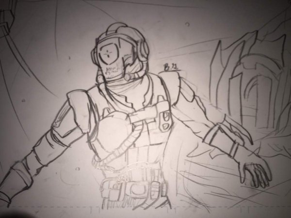 Рисунок Трэвиса Скотта Форт Найт