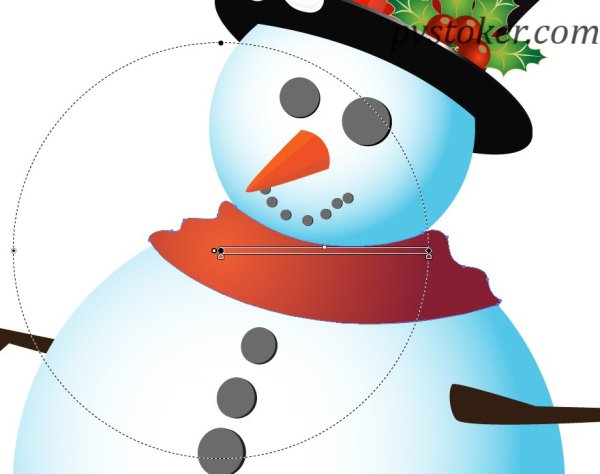 Акварельные скетчи снеговиков