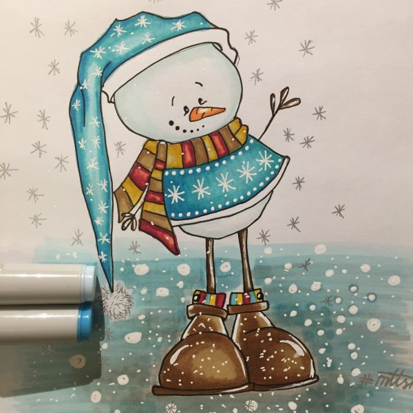 РЫБАКИТ новогодние рисунки карандашом