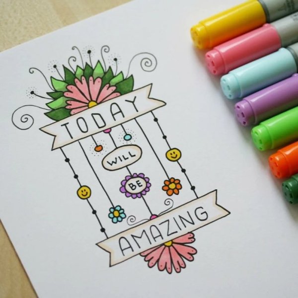 Маленькие рисунки фломастерами