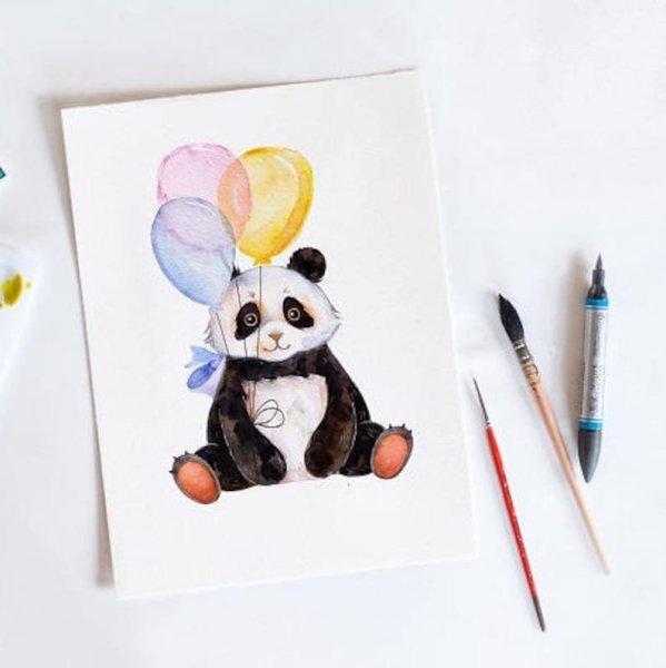 Скетчинг Панда