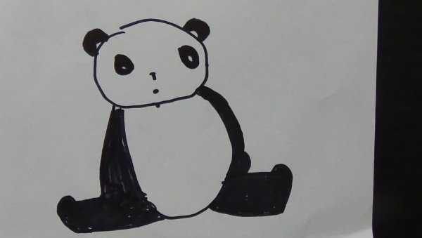 Рисунки маркерами Панда
