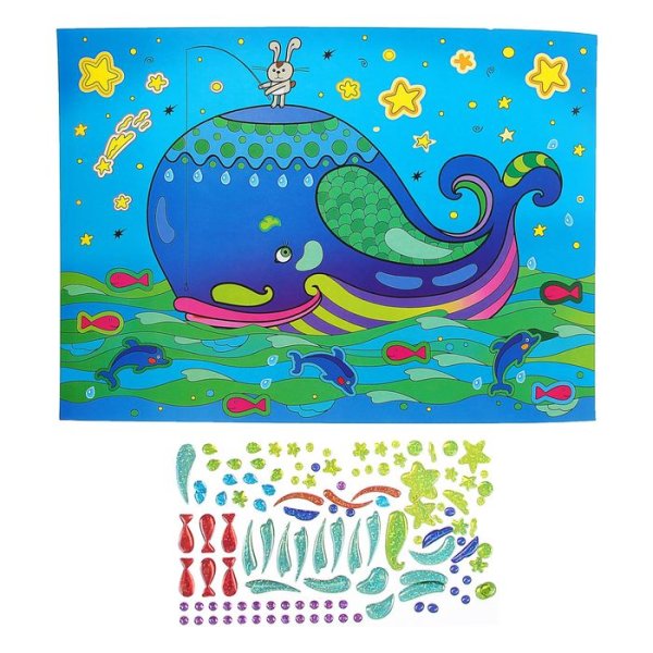 Сказочный кит рисунок