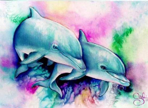 Милые рисуночки дельфина