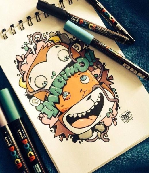 Иллюстрации маркерами Posca