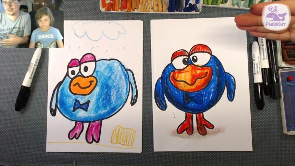 Рисунок фломастерами Смешарики