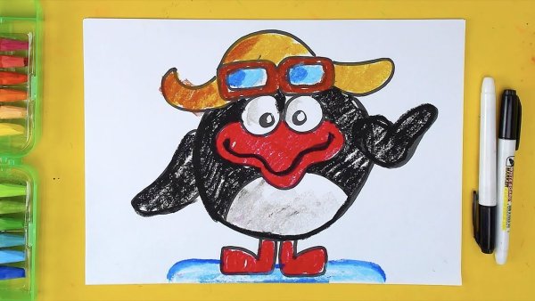 Рыба кит папа рисует смешариков