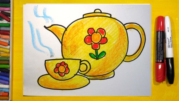 Разрисованные тарелки кругами