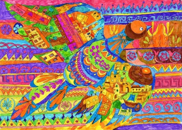 Яркая Сказочная птица