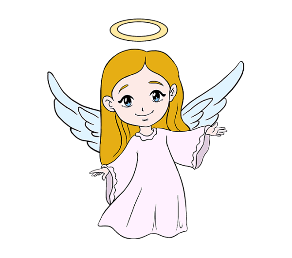 Трафарет ангела