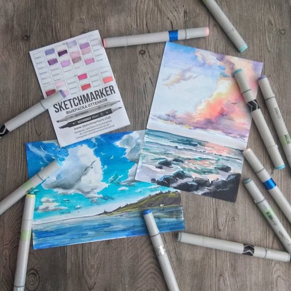 Облака маркерами