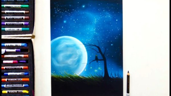 Ночное небо маркерами