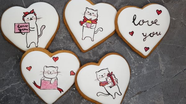 Простые рисунки на пряниках