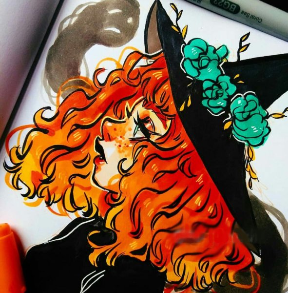 Огонь маркерами