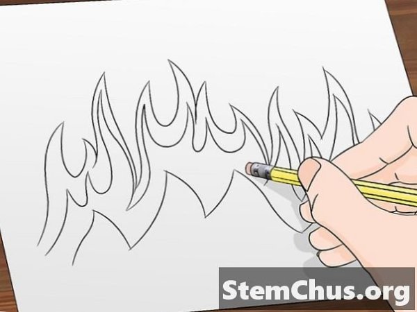 Нарисовать огонь маркерами