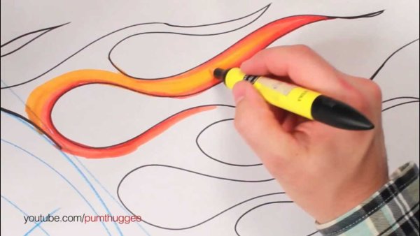 Огонь фломастерами