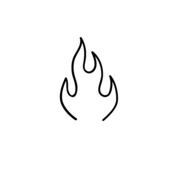 Тату огонь маленькая