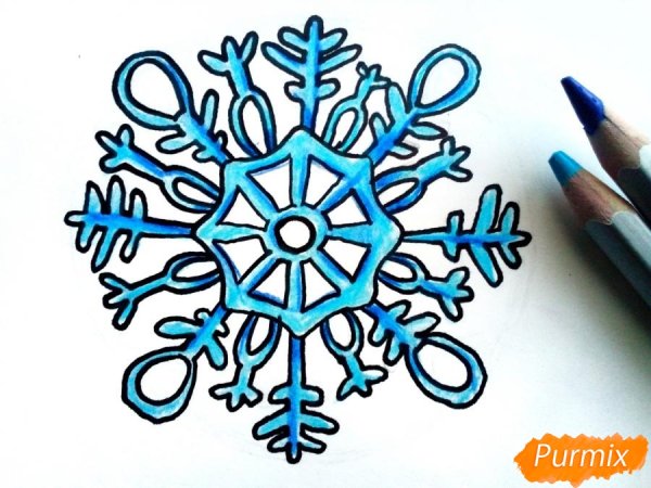 Снежинки для рисования с детьми