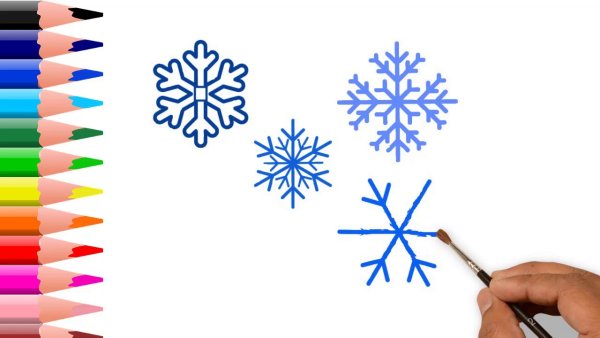 Снежинка фломастером