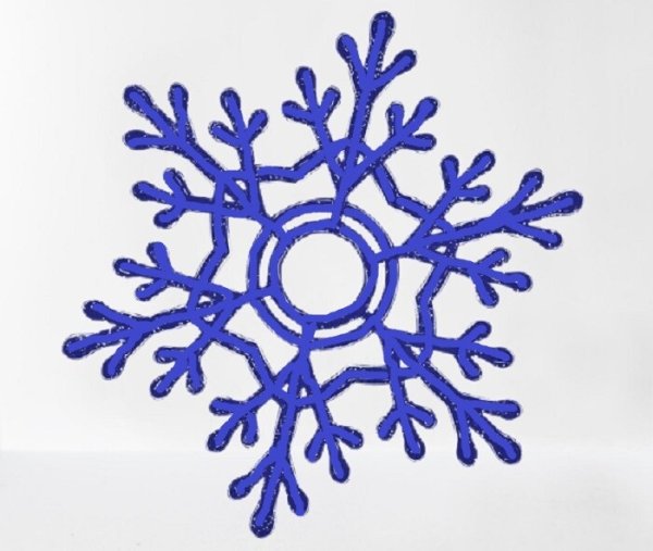 Необычное рисование снежинок