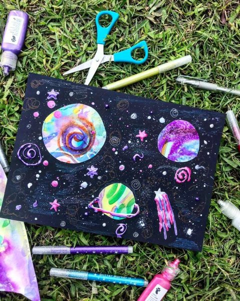 Космос фломастерами