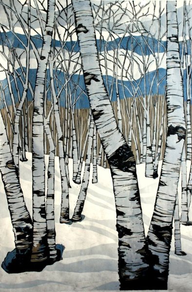 Берёза поэтапное рисование