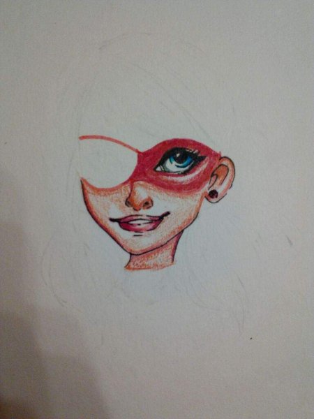 Леди баг для срисовки фломастером