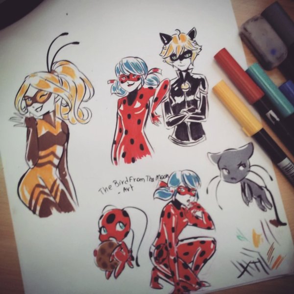 Рисунки для срисовки лёгкие леди баг