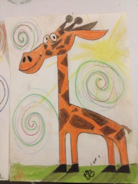 Рисование карандашами Жираф в ДОУ