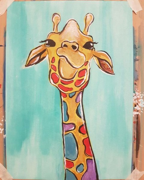 Жираф маркерами