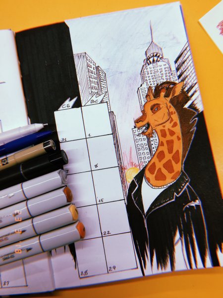 Скетчинг Жираф