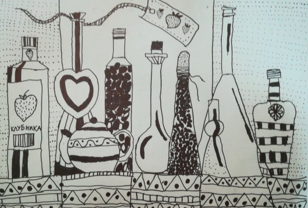 Стилизация бутылки